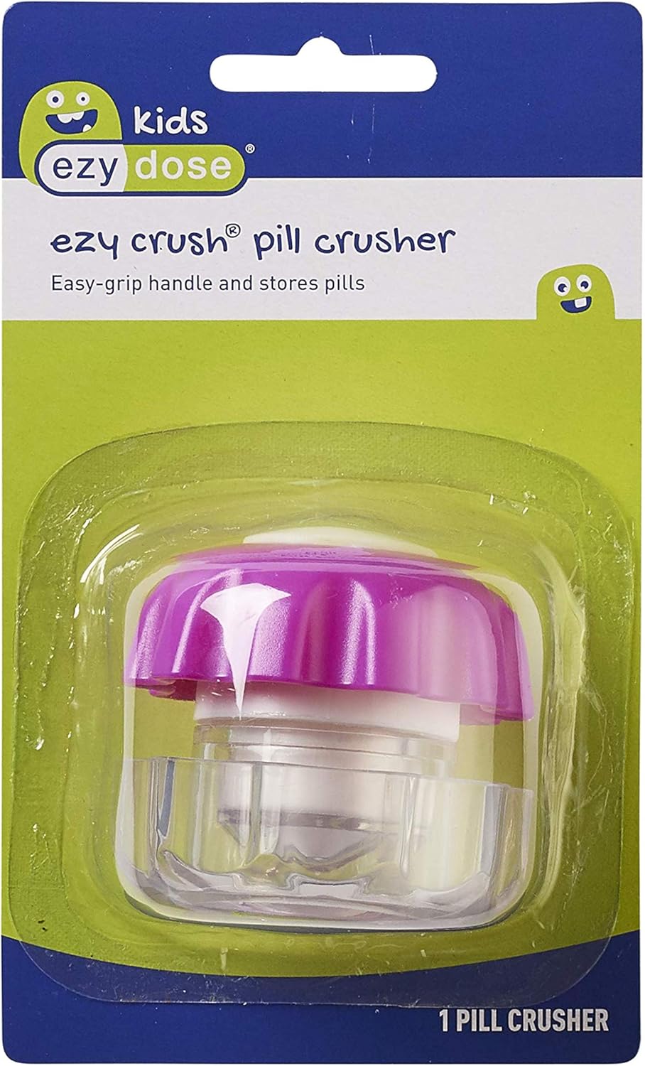Ezy Dose Ezy Crush Pill Crusher and Grinder | Storage Compartment | Crushes Pills, Vitamins, Tablets | Assorted Colors: Health & Personal Care