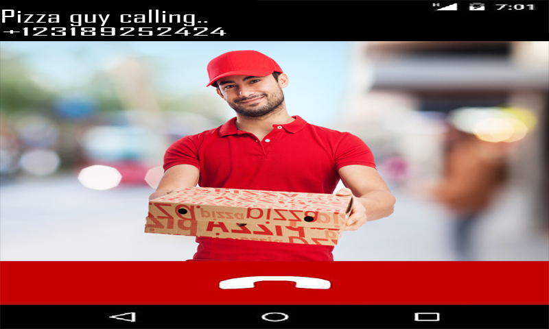 Scary Pizza Man Fake Call Prank Game ( Free Pizza Man Calling Prank ) - Gag Fake Phone Call ID from Pizza Delivery Man - Pizza Guy Fake Call Simulator - Thumbnail 4