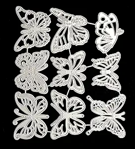9 Pieces Butterfly Die Cuts for Card Making Butterfly Cutting Dies Metal Dies Cut Stencils for DIY Cards, Paper Crafts, Scrapbooking, Photo Albums