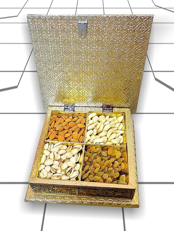 Buy HRK Squre Designer, Decorative, Handicraft Empty Dry Fruit Gift Box