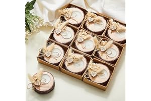 OTUUZ 100 Pcs Wedding Favor Candle Holders Bridal Shower Favors Candles Rustic Wedding Favors Wedding Souvenirs for Guest Gifts Wedding Party Favors Wedding Decorations