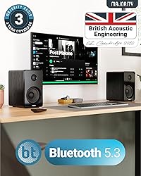 Majority D40 Active Bookshelf Speakers | Powered