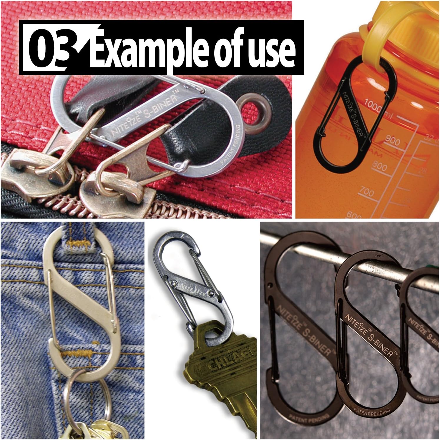 Amazon Co Jp Niteize ナイトアイズ エスビナー ステンレス カラビナ 4 シルバー Sb4 03 11 日本正規品 スポーツ アウトドア