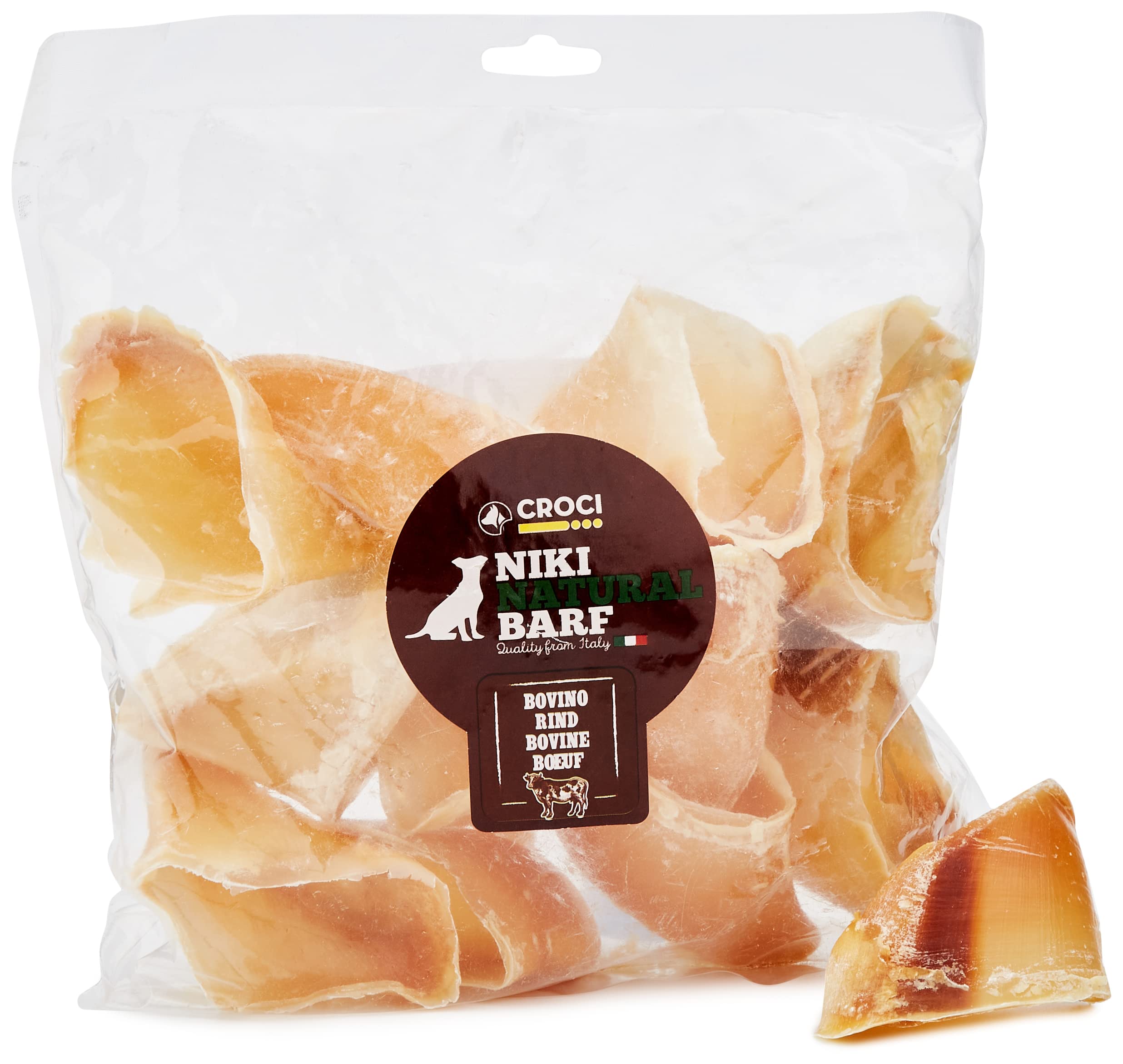 Croci Niki Natural Barf - White bovine hoof, natural snack for dogs, ideal for the Barf Diet, 500g โ image 1