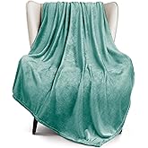 Exclusivo Mezcla Fleece Throw XL Blanket for Couch, Sofa, Super Soft and Warm Celadon Blankets, All Season, Cozy, Plush, Lightweight, 50x70 Inches