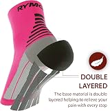 Rymora Foot Compression Socks Sleeves XL Pink 29-33cm Arch Support view 6