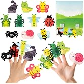 COcnny Insect Finger Puppets Craft - 11pcs Bugs Felt Finger Puppet with Storage Bag Set Making Crafts Kit for Kids, Make Your Own Story Telling Toys, Animals Role Play for Boys Girls Toddles Ages 3-8