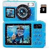 10FT Underwater Camera, 4K 48MP Waterproof Cam for Teens &amp; Beginners | Maxmango D70 Floatable Compact Digital Camera for Snorkeling Pool Swimming with 16GB SD Card,1200mAh Battery