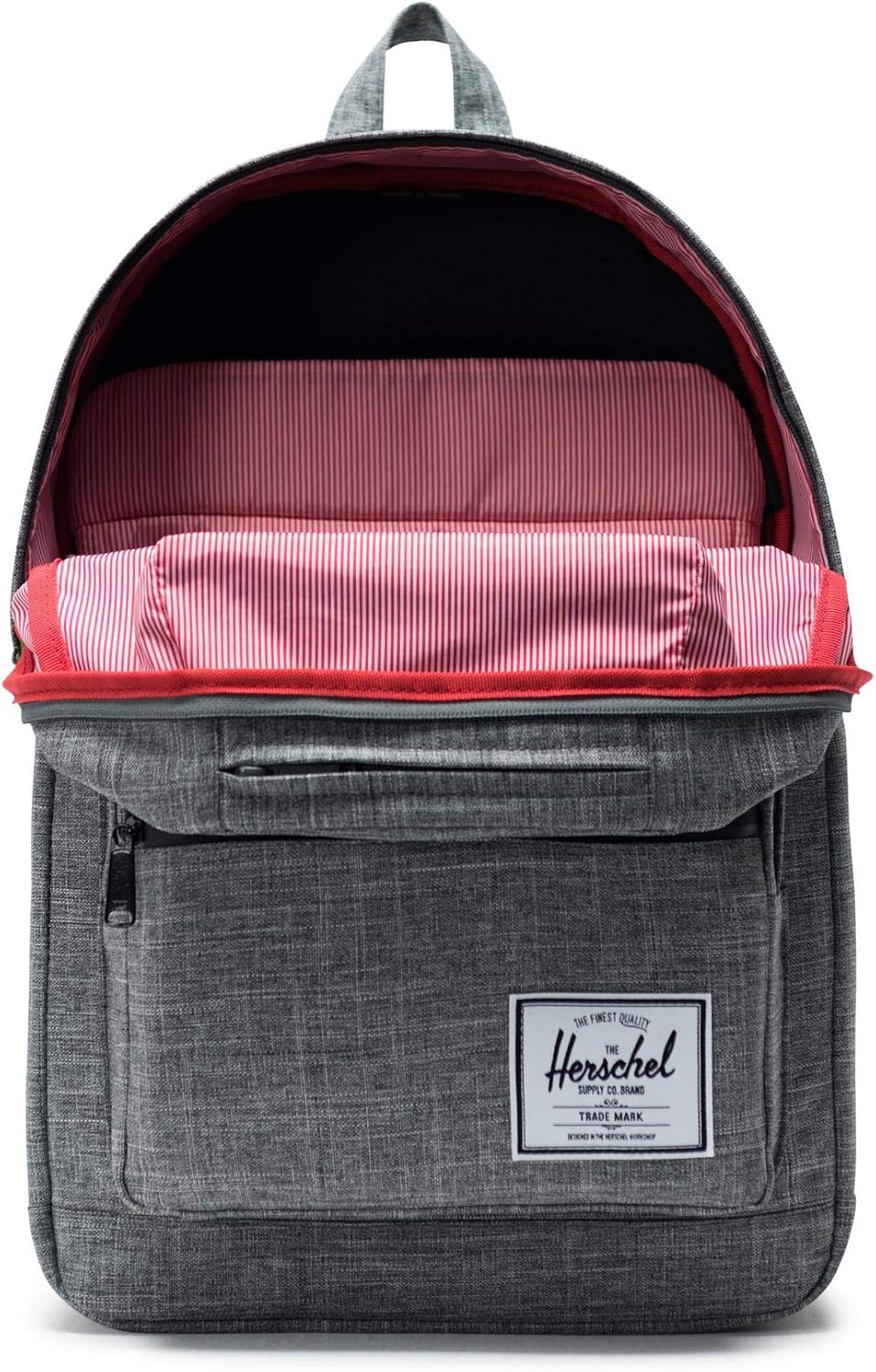 Herschel Pop Quiz Rucksack, 44 cm, 22 L, Grey, Raven Crosshatch - Image 4
