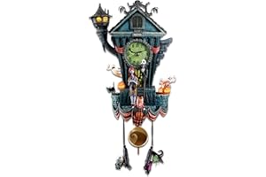 The Bradford Exchange The Nightmare Before Christmas Cuckoo Clock, 21 inches, Musical, Light-Up, Limited Edition