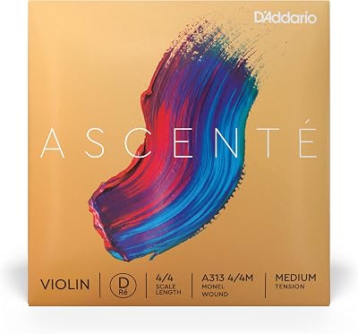 D'Addario Ascente Violin Strings D String 4/4M Medium Tension A313