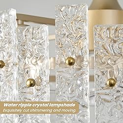 Crystal Chandelier Fan Caged Ceiling Fan with Light