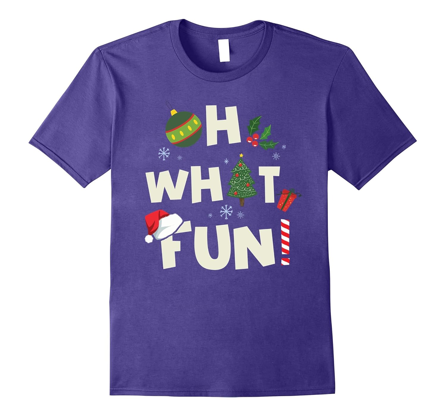 Christmas T-Shirt - Oh What Fun - Men & Women Tee-Rose