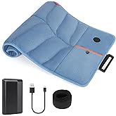 Weighted Portable Cordless Heating Pad with 12V 15000mAh Battery | Electric Heat Pad with 3 Heat Levels for Back, Abdomen, Leg, 12"x24", Indoor &amp; Outdoor Travel, Gift for Women Men