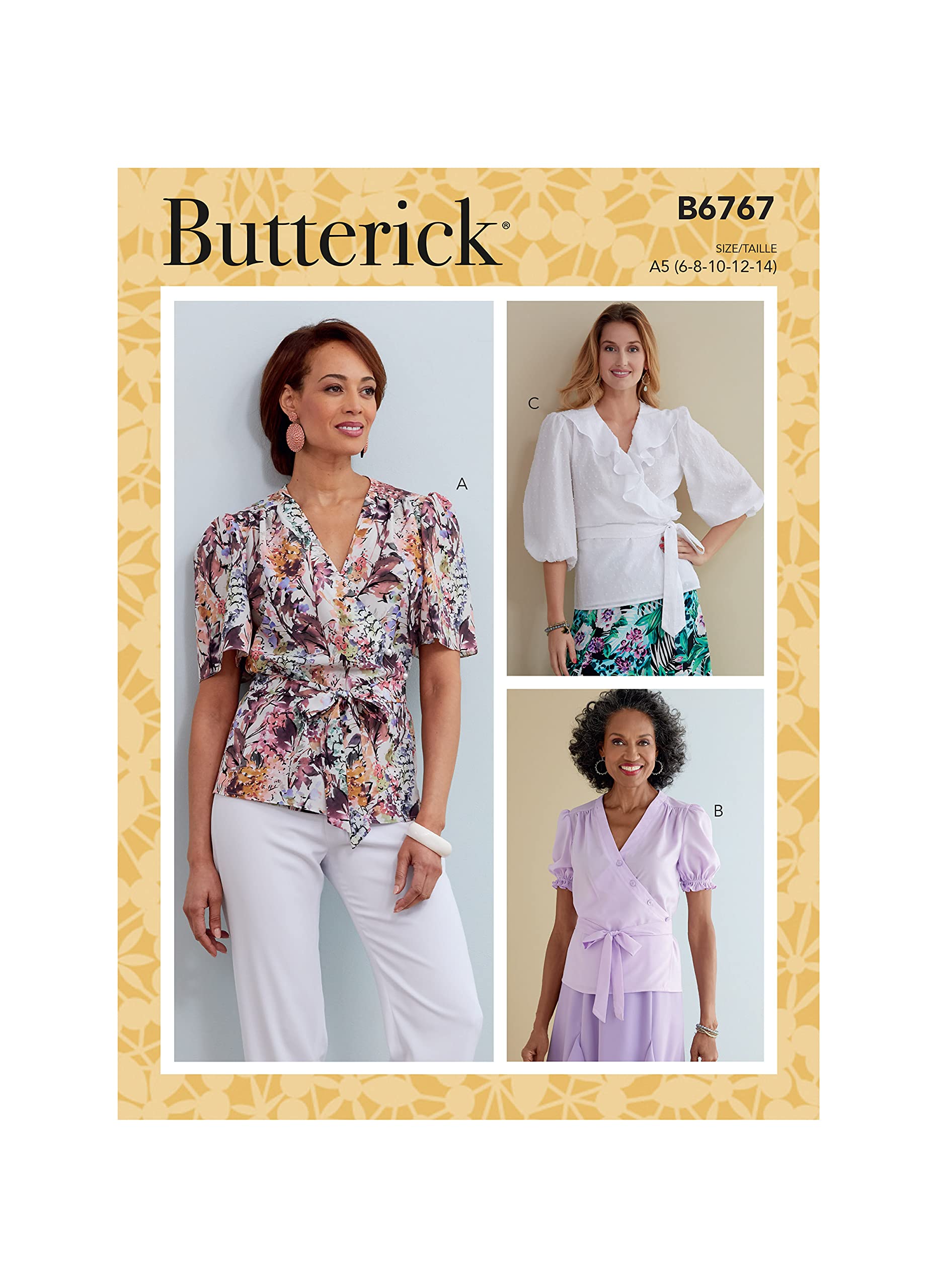 Butterick B6767E5 Misses' TOP White