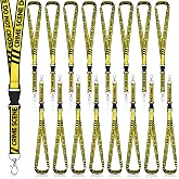 Qilery 16 Pcs Crime Scene Breakaway Lanyard Bulk for ID Badge Murder Mystery Prop Detective Decor Party Gift for Neck Keychain Favor