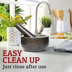 Priority Chef Heavy Duty Mortar and Pestle Set, 1.5