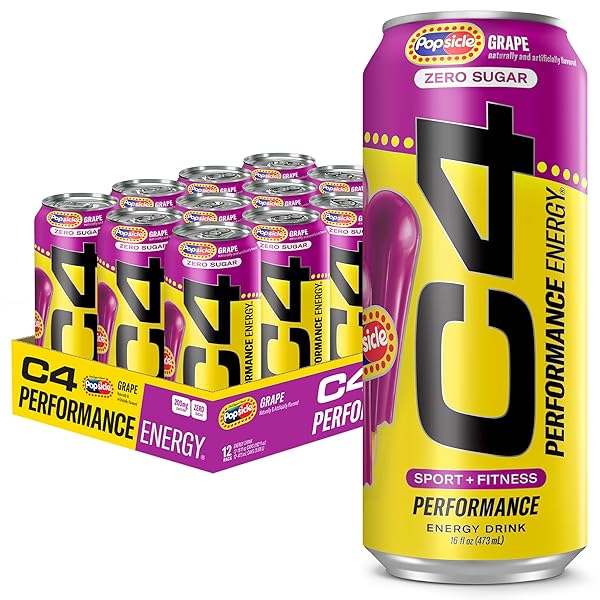 C4 PERFORMANCE ENERGY DRINK, GRAPE POPSICLE, ZERO SUGAR...