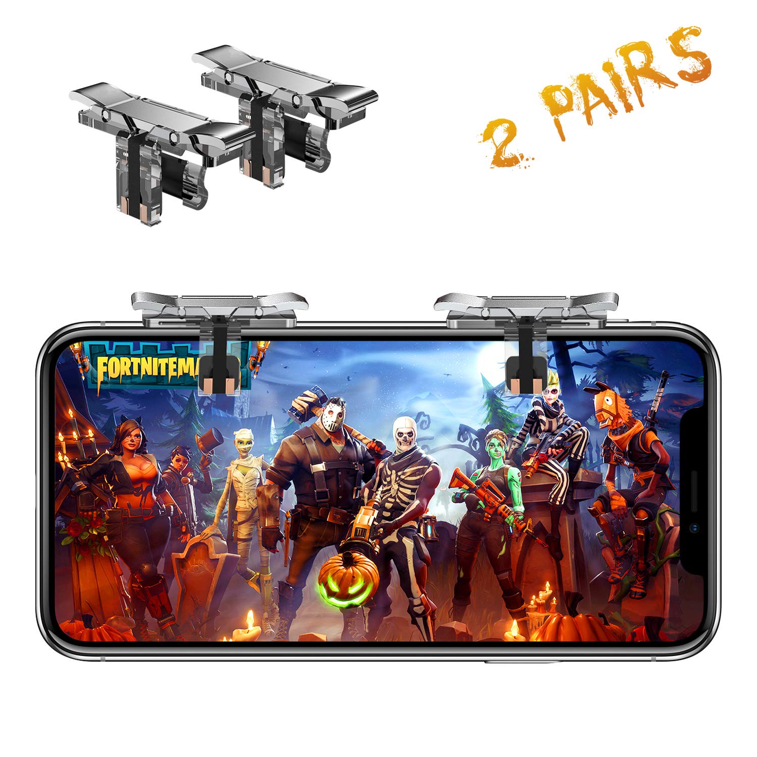 [4 Triggers] Fortnite PUBG Mobile Trigger -Mobile Game Controller Cellphone Game Trigger for Battle Royale/Fortnite/PUBG