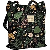 Miss Adola Corduroy Tote Bag for Women - Reusable Totes with Magnetic Buckle & Pocket Aesthetic Design Work Grocery Bags