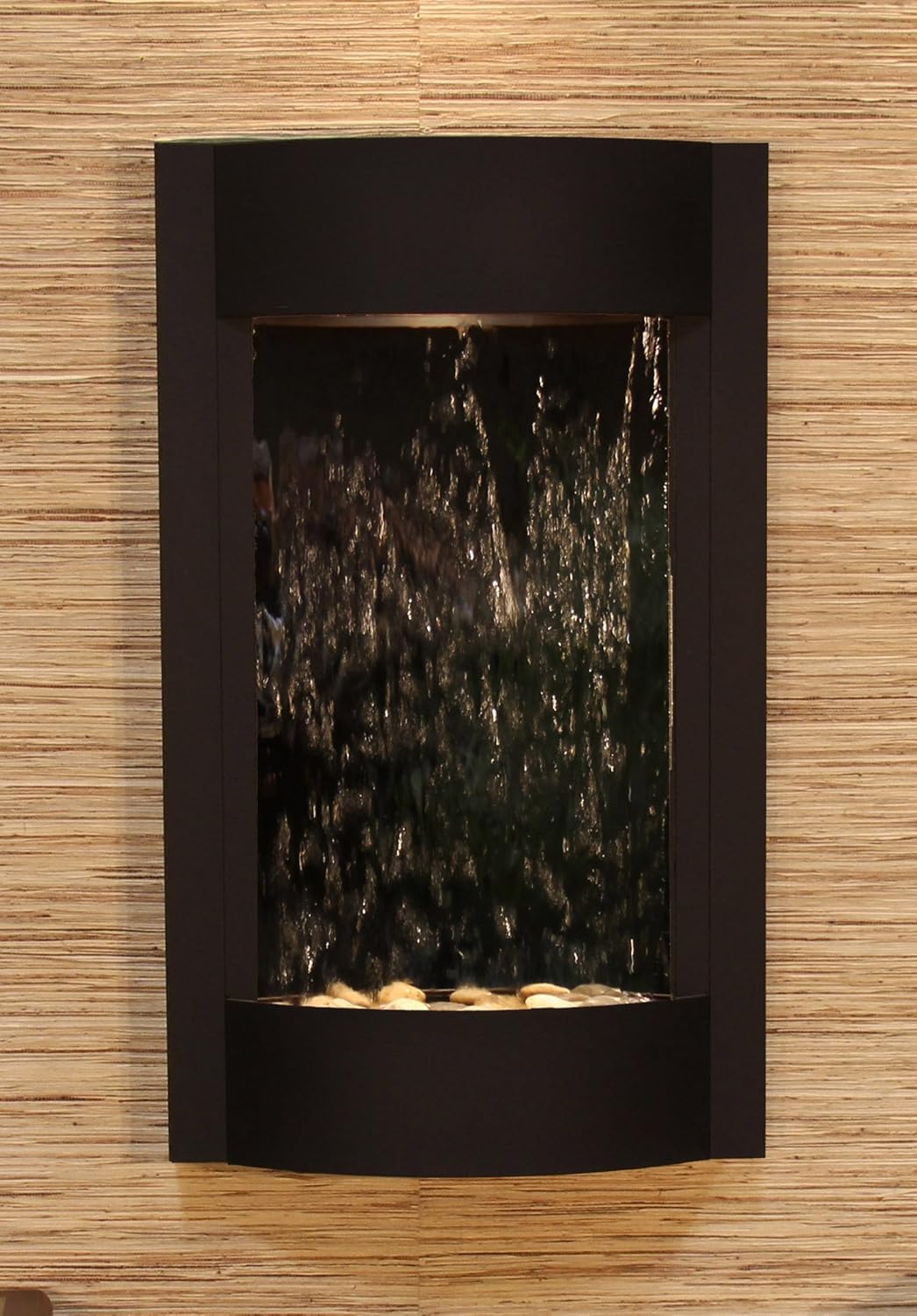 Serene Waters Water Feature with Silver Mirror (Silver Metallic): Home & Kitchen