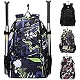 wpole Sports Baseball&Softball Bat Bag For Youth｜Adults, Baseball Equipment Backpack Bag with Shoe Compartment,Fence Hook,Holds Bat, Helmet, Glove
