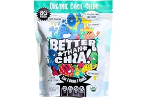 ORGANIC BASIL SEEDS to eat | BETTER THAN CHIA seeds | Prebiotic fiber | raw, edible, gluten free, keto, paleo | Add to smooth