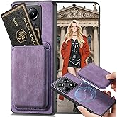 Ephoou for OnePlus 13R Wallet Case with Card Holder, PU Leather Slim Fit Shockproof Cover with Detachable Magnetic Wallet for OnePlus Ace 5 Pro/Ace 5 /13R TCK-Retro Purple