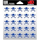 Award Decals Skull & Crossbone Lt. Royal Blue 100 1