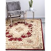 Unique Loom Versailles Collection Area Rug - Charles (5' 3" x 8' Rectangle Red/Cream)