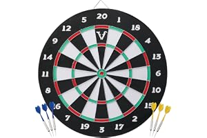 Viper Double Play 2-in-1 Baseball Dartboard with Darts,Black