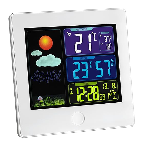 TFA Dostmann Sun Funk-Wetterstation, 35.1133.02 Wettervorhersage mit Farbdisplay, zur Raumklimakontrolle
