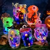 AIVEI 6 Pack Crafts Kits for Kids Lantern Halloween Gifts Activities Toys | DIY Mason Jar with Accessories Bulk Art Supplies for Girls Boys Adults