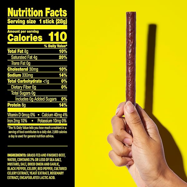 LORISSA’S KITCHEN PREMIUM GRASS-FED & FINISHED BEEF JERKY SNACK STICKS 1-PACK: ORIGINAL SMOKED FLAVOR, 8G PROTEIN, CERTIFIED FREE FROM TOP 9 ALLERGENS, GLUTEN-FREE, NON-GMO, ZERO SUGAR, KETO, PALEO