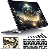 Tuiklol for MacBook Pro 16 M4 Case 2024 2023 2022 2021 Release M4 A3403 A3186 M3 A2991 M2 A2780 M1 A2485 Pro/Max with Retina Display Touch ID Plastic Hard Shell Case + Screen Protector,Birth of Galaxy