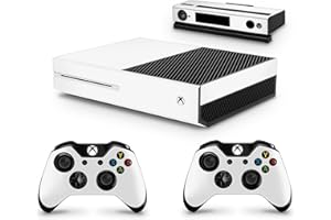 GIZMOZ N GADGETZ GNG White Console Skin Decal Sticker + 2 Controller Skins Compatible with Xbox One & Kinect