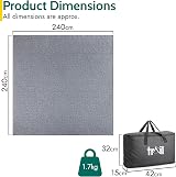 Trail Soft Fleece Tent Carpet 240cm x 240cm with Insulating Foam Core view 6