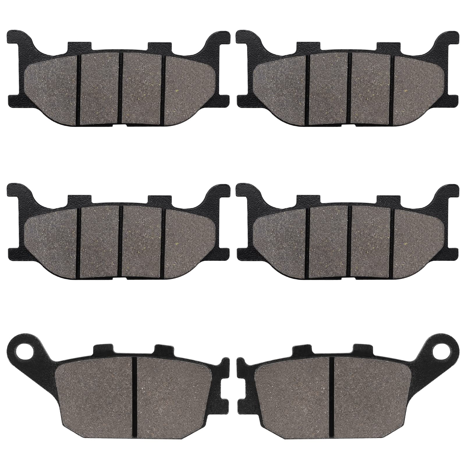 Cyleto Brake Pads (3C002582) for Yamaha FZ6 NS, FZ6-NS Naked 600, FZ6 Fazer 600 - Front and Rear Metal