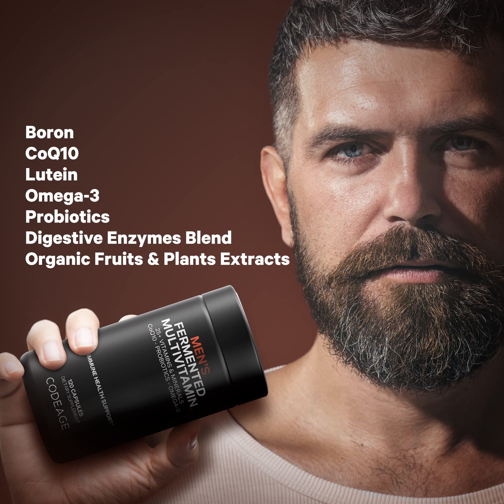 Codeage Daily Multivitamin Bundle: Women's & Men's Multivitamins, B-Vitamins, Probiotics, Food-Based Blends, 120 Capsules Per Bottle