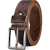 DOOPAI Men's Genuine Leather Casual Belt -Full Grain Leather Belt for Men- 1.5" Handmade Jeans Belt with Gift Box