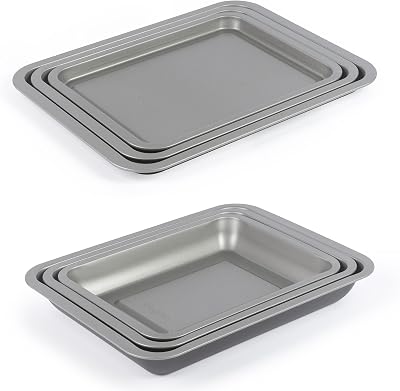 Salter Essentials 6-Piece Non-Stick Baking & Roasting Tray Set UK Made