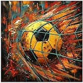 CRZMODE Soccer Paint by Numbers Kit for Adults, Soccer Paint by Numbers for Adults, Acrylic Painting Crafts for Home Decor Gift (16x16inch)