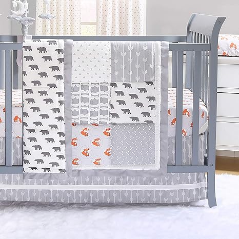 woodland bear crib bedding