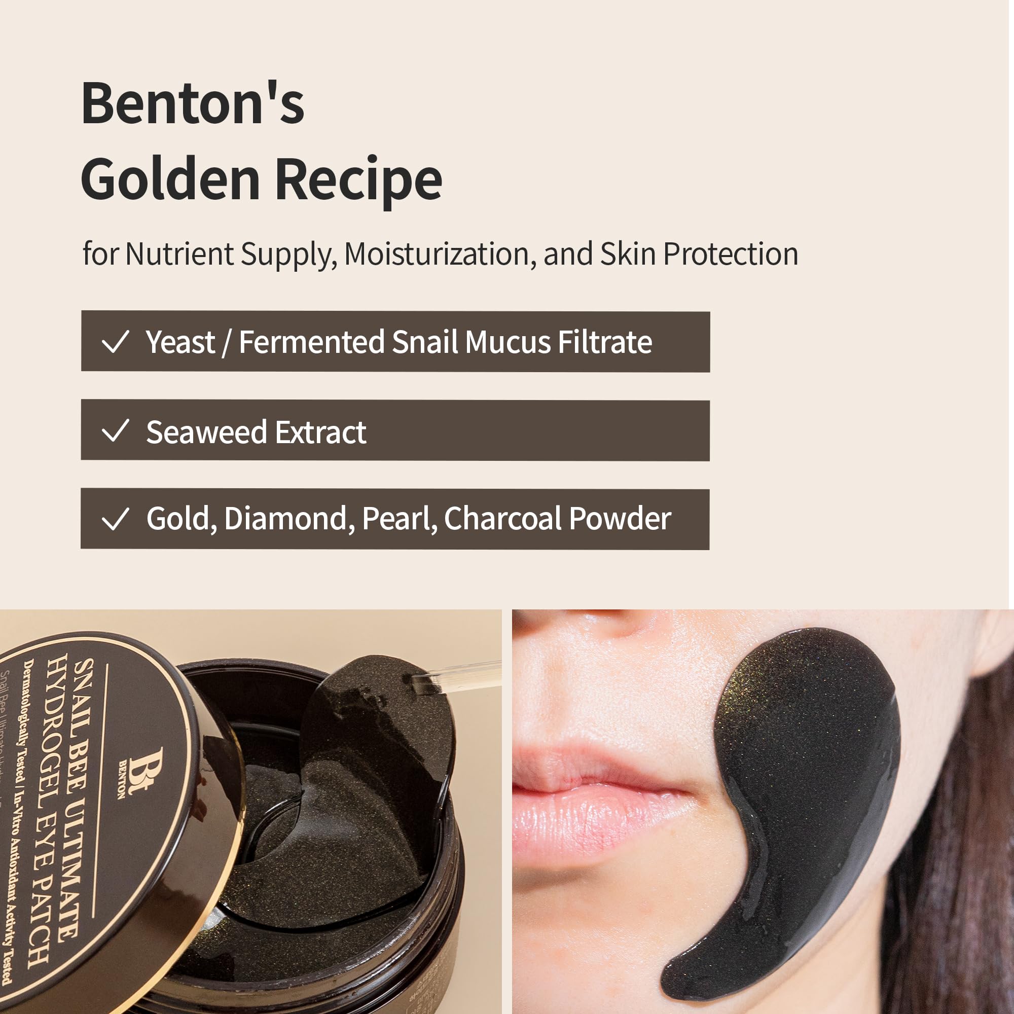 BENTON Snail Bee Ultimate Hydrogel Eye Patch (60pcs) - Hydrating Eye Patches | Snail Mucin Eye Patches | Reusable Eye Patches | Cooling Eye Patches BENTON Snail Bee Ultimate Hydrogel Eye Patch (60pcs) - Hydrating Eye Patches | Snail Mucin Eye Patches | Reusable Eye Patches | Cooling Eye Patches BENTON Snail Bee Ultimate Hydrogel Eye Patch (60pcs) - Hydrating Eye Patches | Snail Mucin Eye Patches |