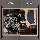 tomtoc Electronic Organiser Travel Pouch Water Resistant Dual Compartment Tech view 9