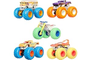 Hot Wheels Monster Trucks, Die-Cast Glow-in-the-Dark 1:64 Scale Toy Truck (Styles May Vary)