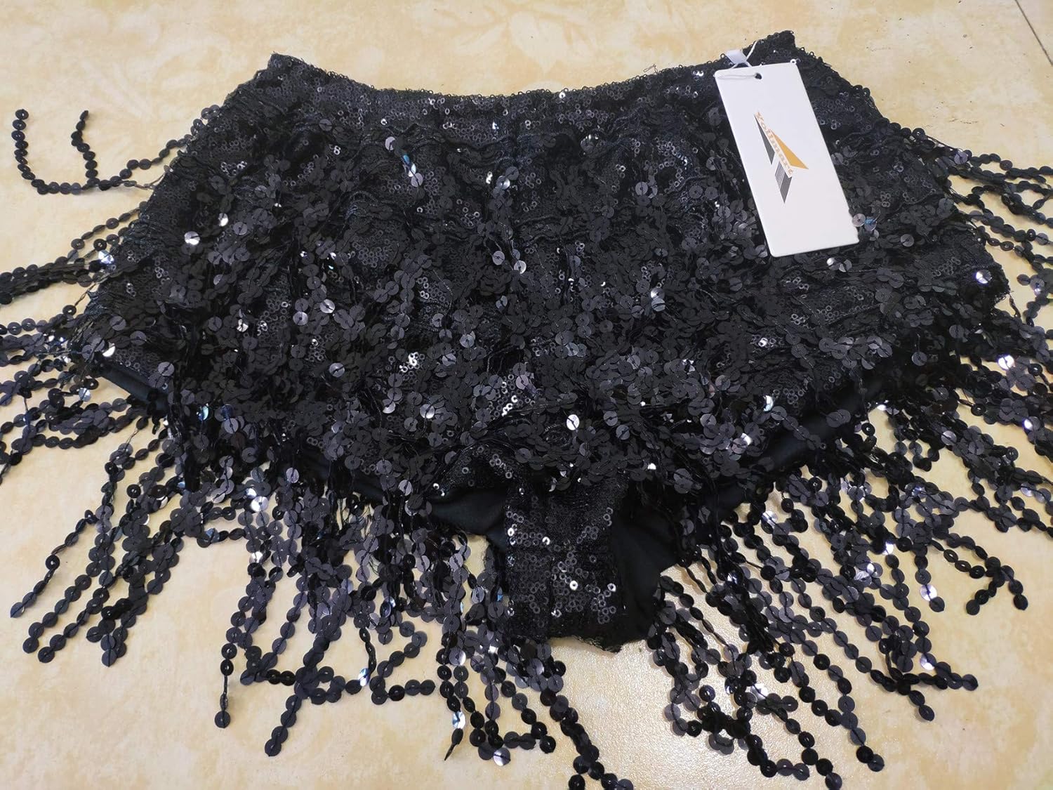 Yollmart Women's Sequins Tassel Skirts Shorts Booty Dance Festival Bottoms at  Women’s Clothing store