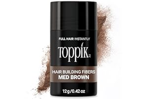 Toppik Hair Building Fibers, Fill In Fine or Thinning Hair Instantly Thicker, Fuller Looking Hair 9 Shades,4 size options