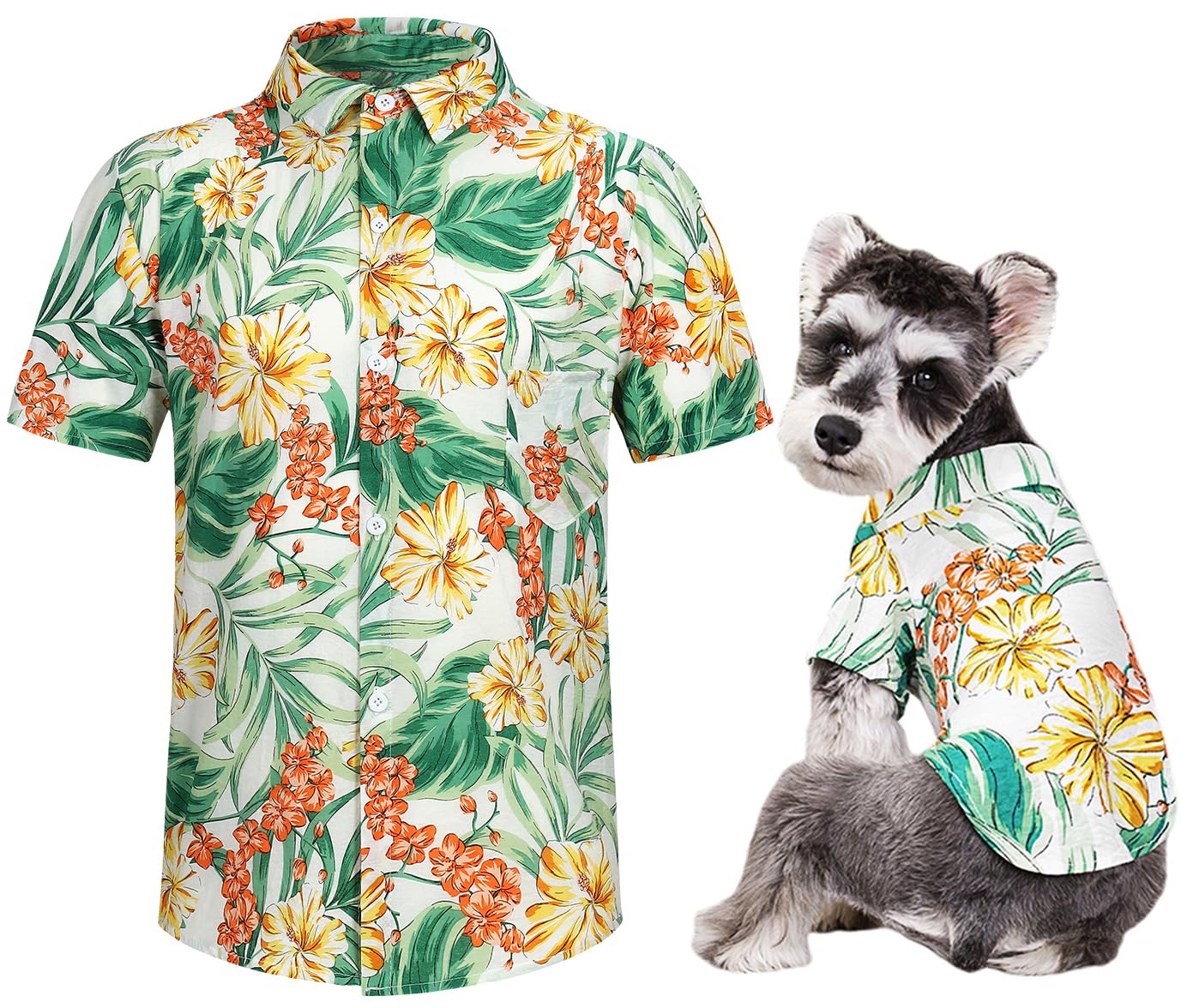 Photo 1 of Hawaii Dog Shirt, Pet Summer T-Shirts Dog Style Floral Breathable Cool Clothes Hawaiian Shirts for Small Dogs 