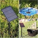 AISITIN 3.5W Solar Fountain Pump with 16 Nozzles 4.9ft Tubing Garden Pond view 5